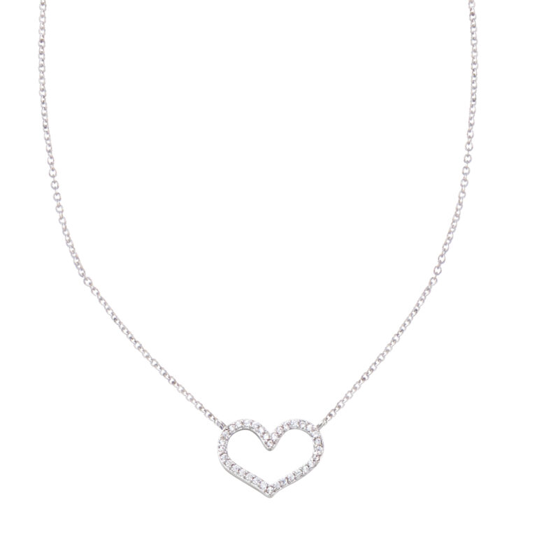 Collier Coeur Argent Mademoiselle Go 600006