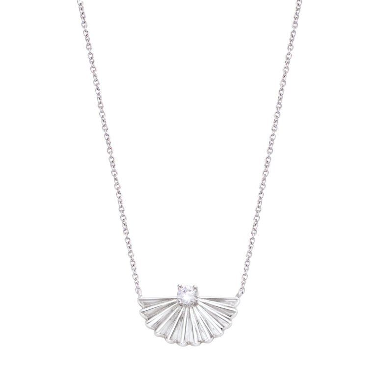 Collier Argent Motif Eventail Mademoiselle Go 600029