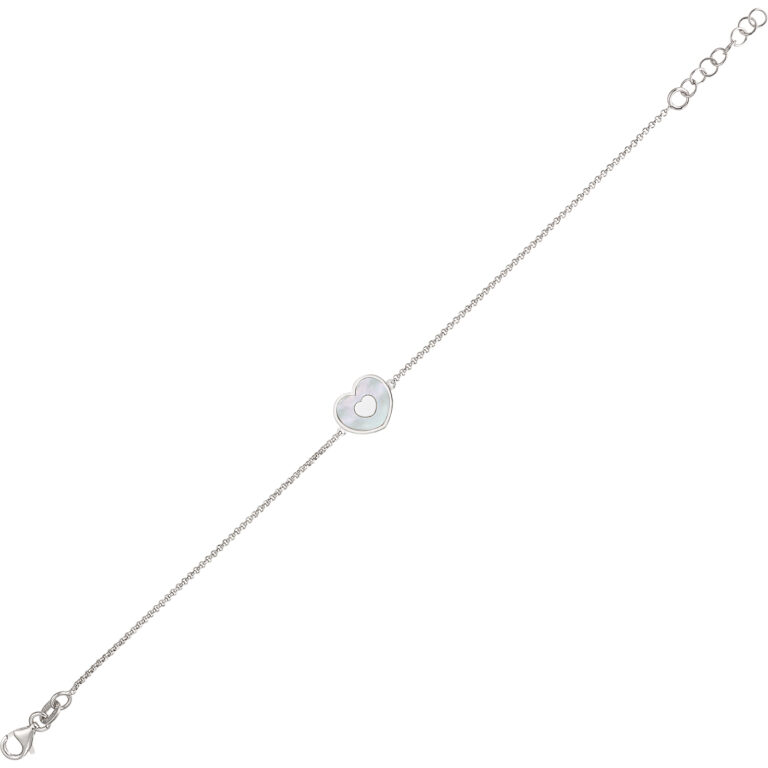 Bracelet Argent Coeur Nacre Mademoiselle Go 601523