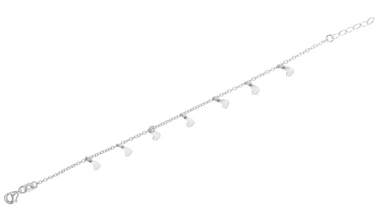 Bracelet Argent Pampilles Coeurs Mademoiselle Go 601526