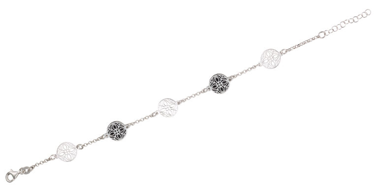 Bracelet Argent Motifs Ajourés Mademoiselle Go 601528