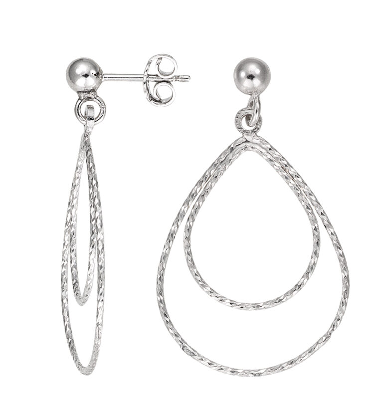 Boucles d'Oreilles Argent Pendantes Goutte Mademoiselle Go 602534