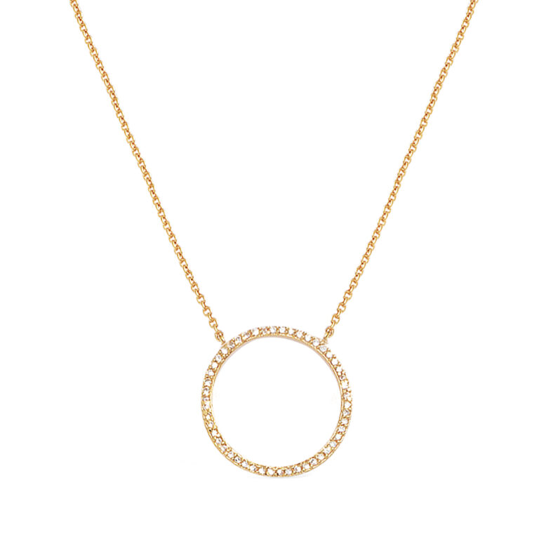 Collier Plaqué Or Cercle Mademoiselle Go 604023