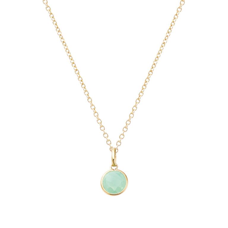 Collier Plaqué Or Pierre Bleue Mademoiselle Go 604027