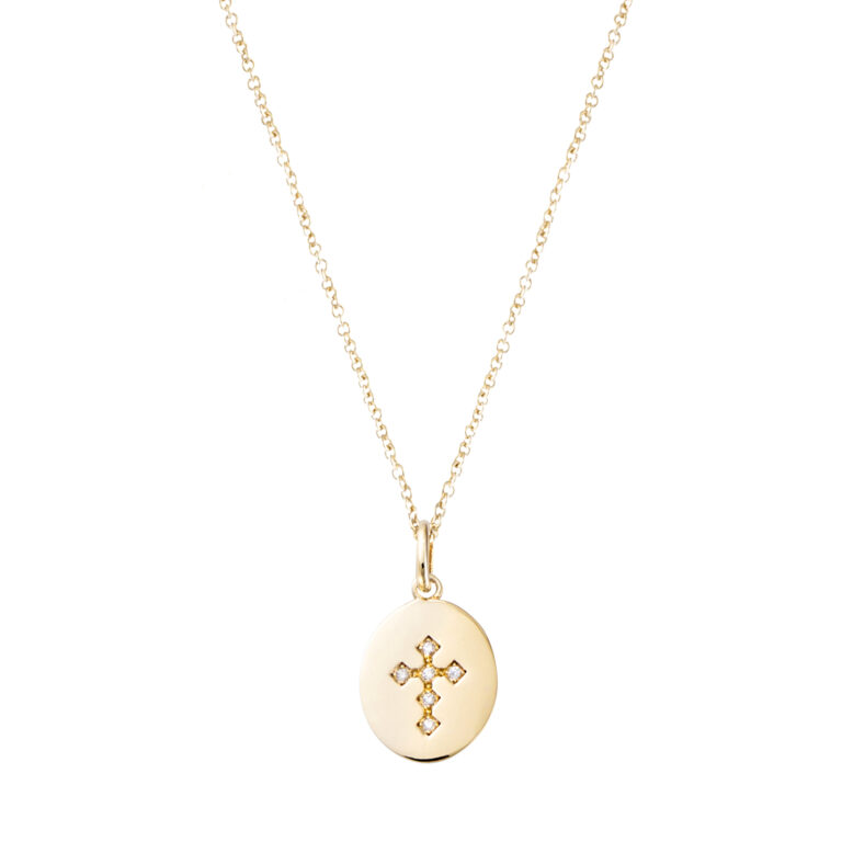 Collier Plaqué Or Pendentif Croix Mademoiselle Go 604029