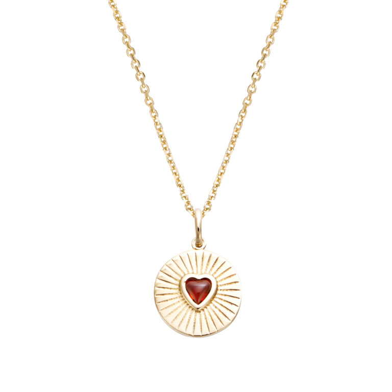 Collier Plaqué Or Cœur Rouge Mademoiselle Go 604030