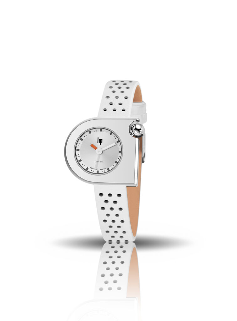 Montre Lip Femme Mach 2000 Cuir Blanc 671112