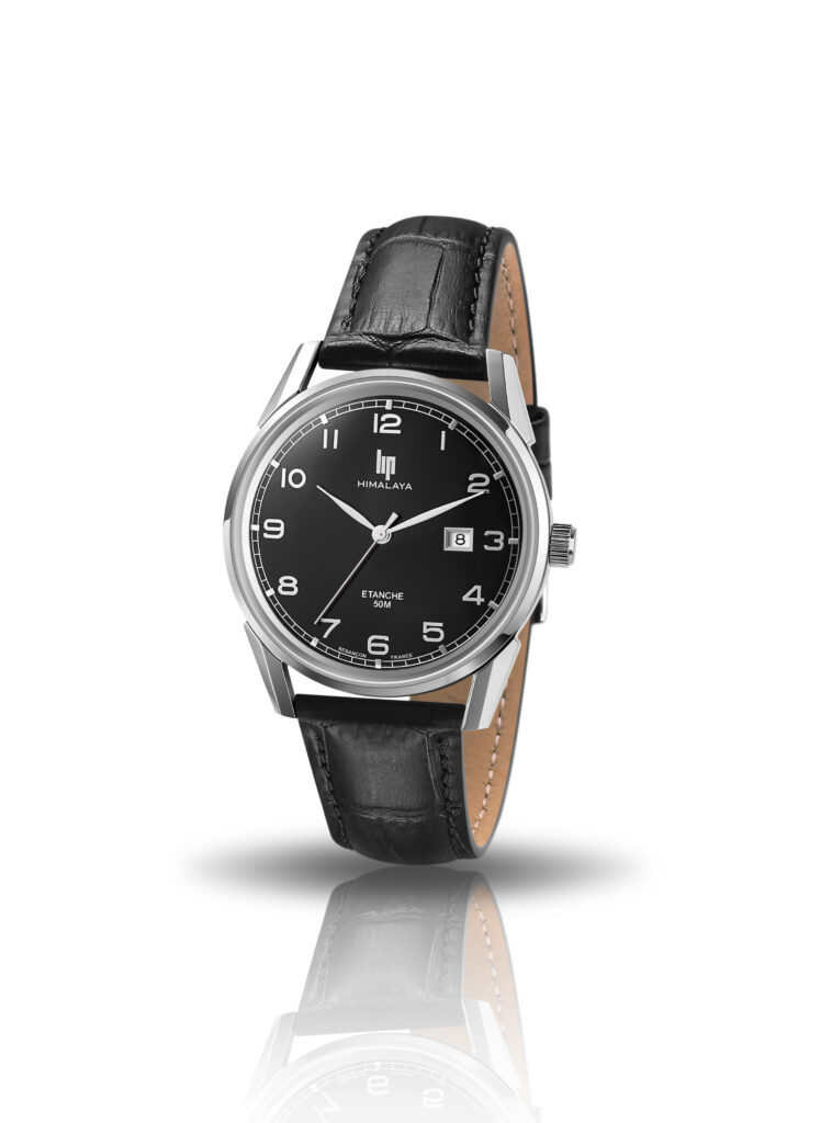 Montre Lip Homme Himalaya 1954 Cuir Noir 671231