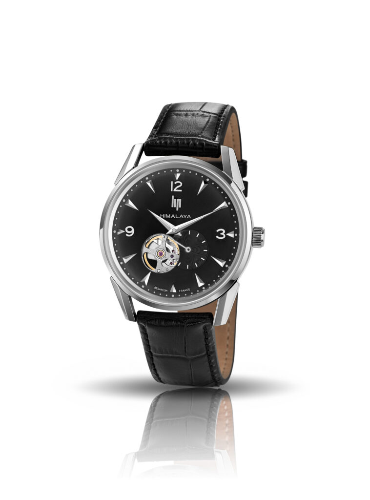 Montre Lip Homme Himalaya 1954 Automatique Squelette Cuir Noir 671253