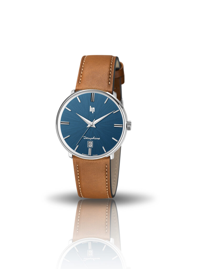 Montre Lip Homme Dauphine Acier Cuir Marron 671429