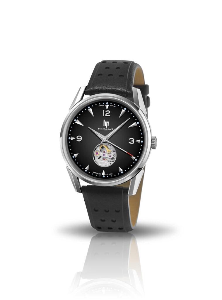 Montre LIP Himalaya 40 Automatique Cœur Battant Homme Bracelet Noir 671588