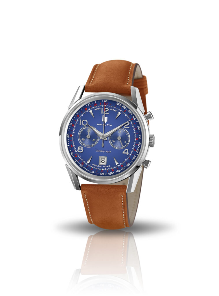 Montre LIP Himalaya 40 Chrono Verre Saphir Unisexe Bracelet Marron 671597