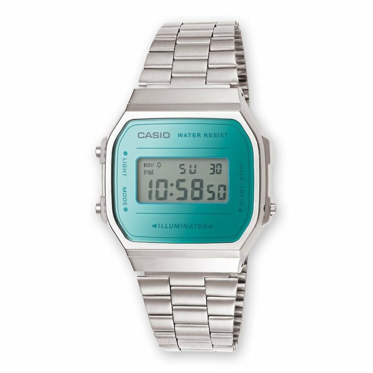 Montre Unisexe Casio Vintage Acier et Turquoise A168WEM-2EF