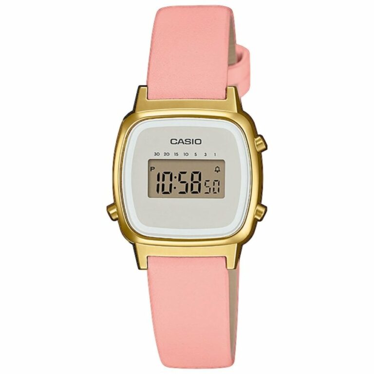 Montre Casio Vintage Femme Digitale Cuir Rose LA670WEFL-4A2EF