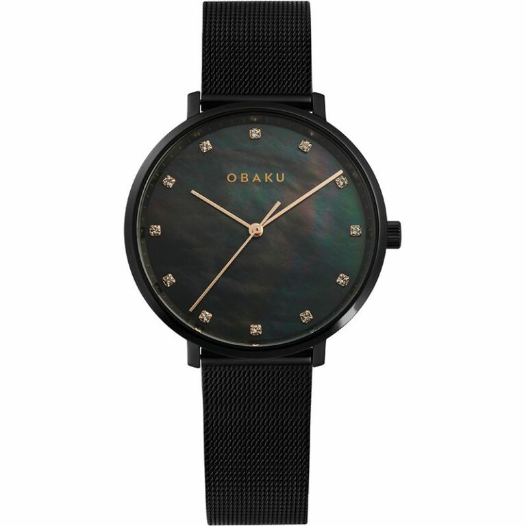 Montre Obaku Femme Acier Noir Collection Vest V186LXBBMB
