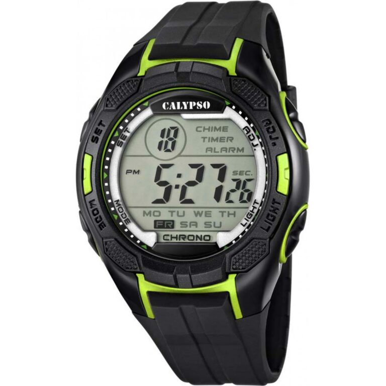 Montre Homme Calypso Digitale Noir Et Verte K5627/4