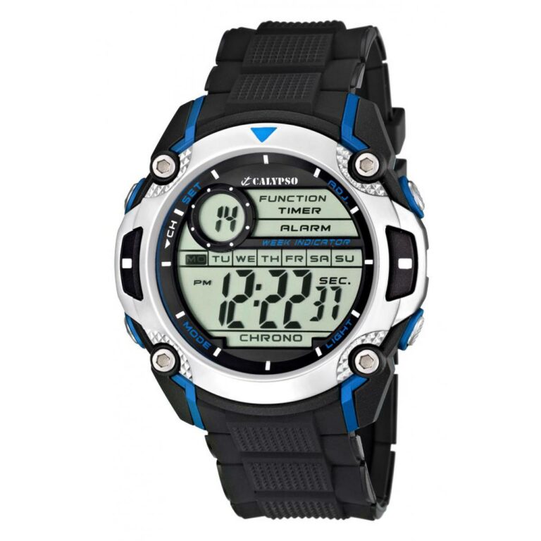 Montre Homme Calypso Digitale Grise Et Bleue K5577/2