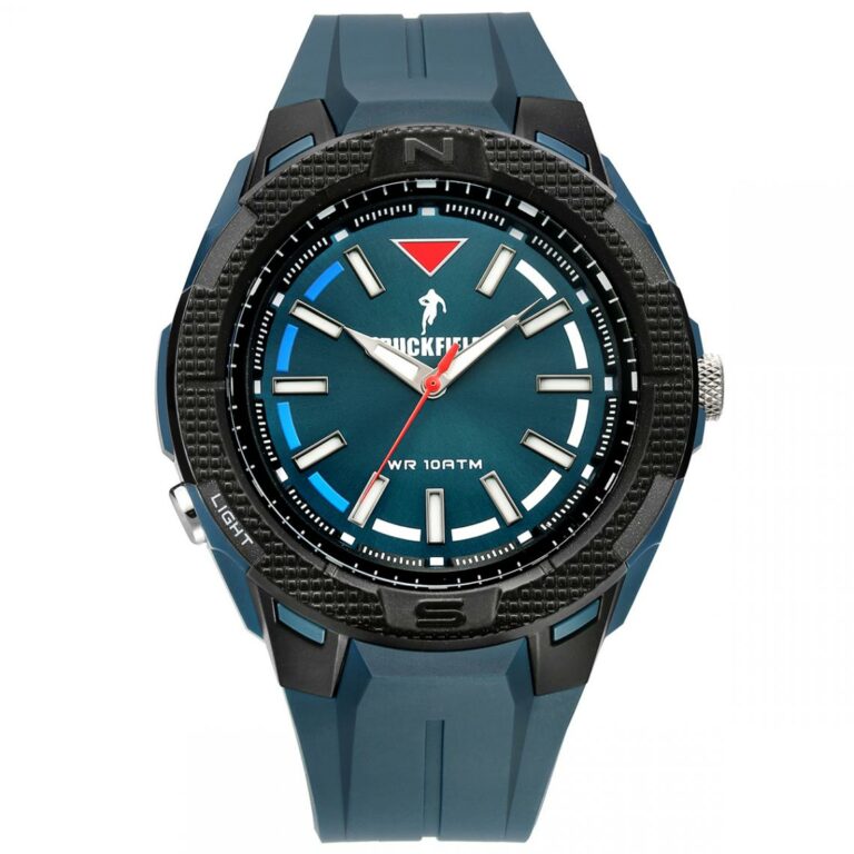 Montre Ruckfield Homme Silicone Noire Et Bleu 685087