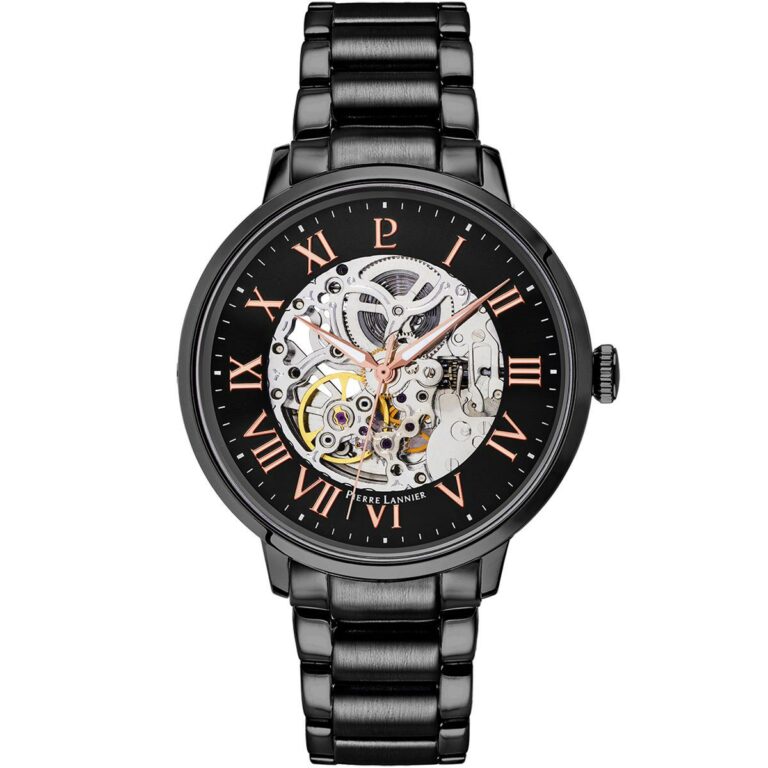 Montre Pierre Lannier Automatique Squelette Acier PVD Noir 316D439