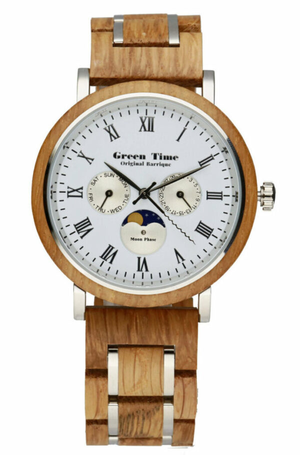 Montre Green Time Homme Bacchus Phase De Lune ZW150B