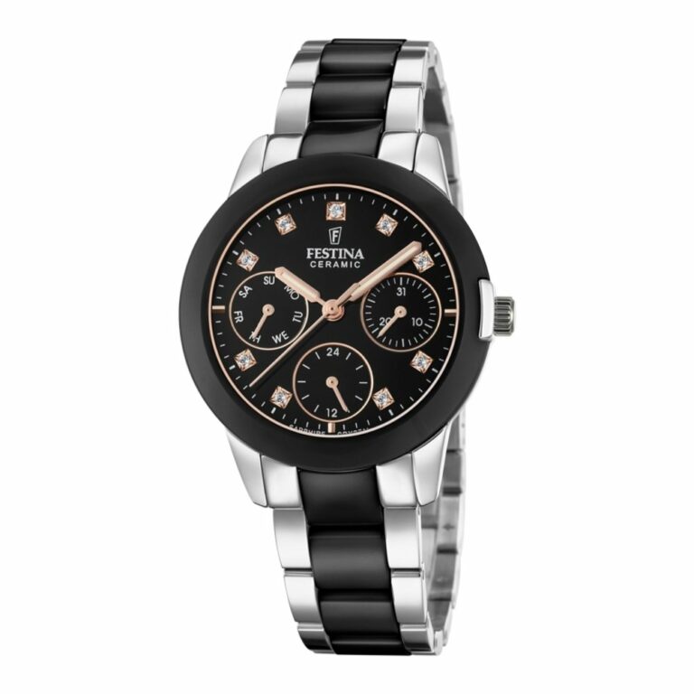 Montre Festina Femme Céramique Noire Acier Multifonctions F20497/3
