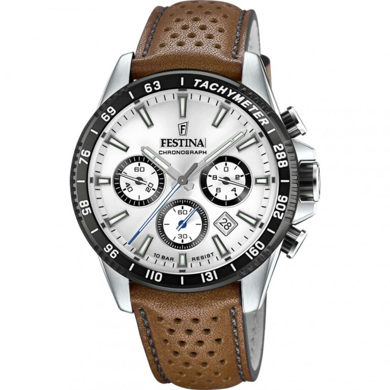 Montre Festina Homme Timeless Chronographe Cuir Marron F20561/1
