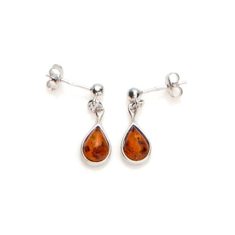 Boucles d'Oreilles Opalook Argent Ambre AMK0051R