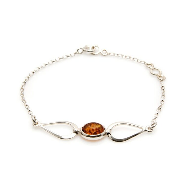 Bracelet Oaplook Argent Ambre KM502AR