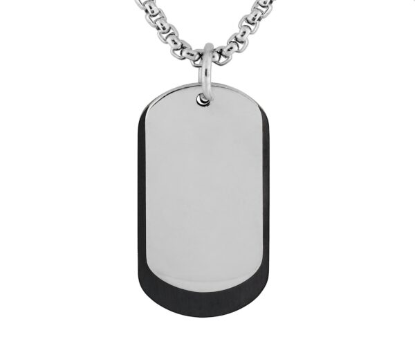 Collier Cargo Homme Acier 2 Plaques Bicolores C42006