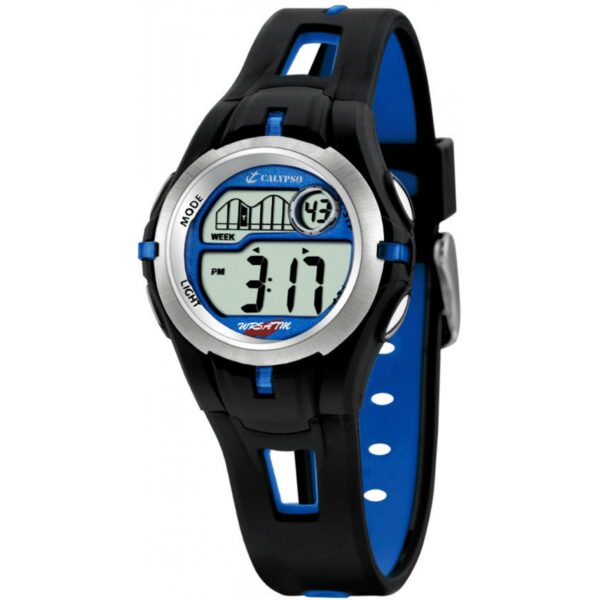 Montre Calypso Digitale Noir Et Bleu K5506/3