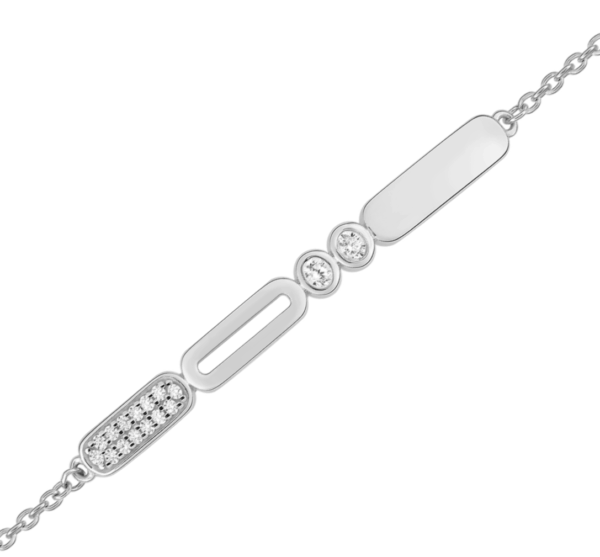 Bracelet Graphique Murat Paris Argent Oxydes De Zirconium 303173.1