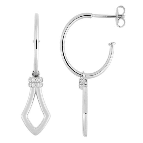 Boucles d'Oreilles Géométrique Murat Paris Argent Oxydes De Zirconium 305234.1