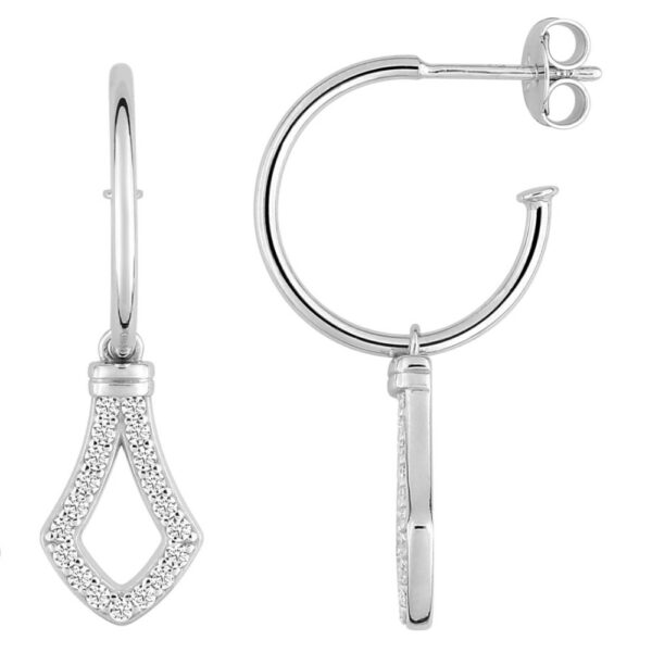 Boucles d'Oreilles Géométrique Murat Paris Argent Oxydes De Zirconium 305235.1