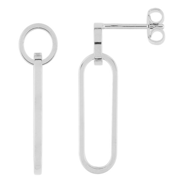 Boucles d'Oreilles Graphique Murat Paris Argent 305237