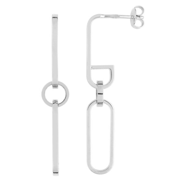 Boucles d'Oreilles Graphique Murat Paris Argent 305240