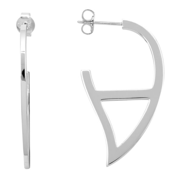 Boucles d'Oreilles Graphique Murat Paris Argent 305406