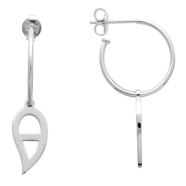 Boucles d'Oreilles Graphique Murat Paris Argent 305430