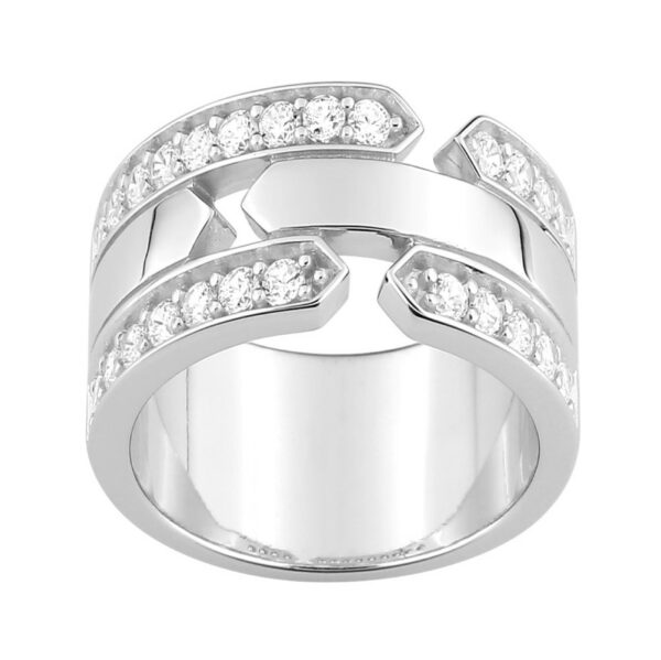 Bague Graphique Murat Paris Argent Oxydes De Zirconium 307412.1