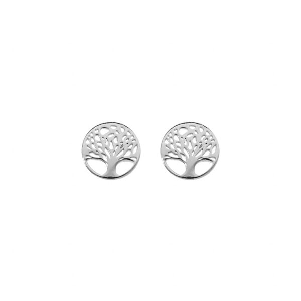 Boucles D'Oreilles Puces Thabora Argent Arbre De Vie 010958