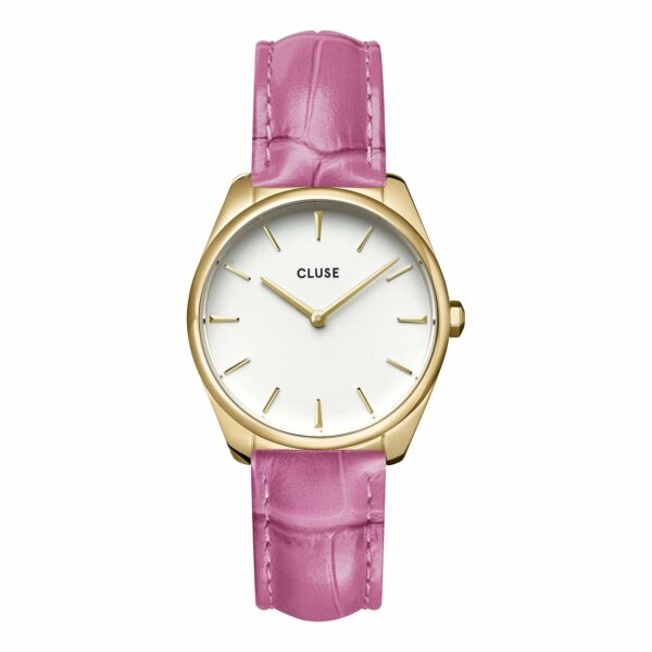 Montre Cluse Féroce Petite Cuir Rose Femme CW11213