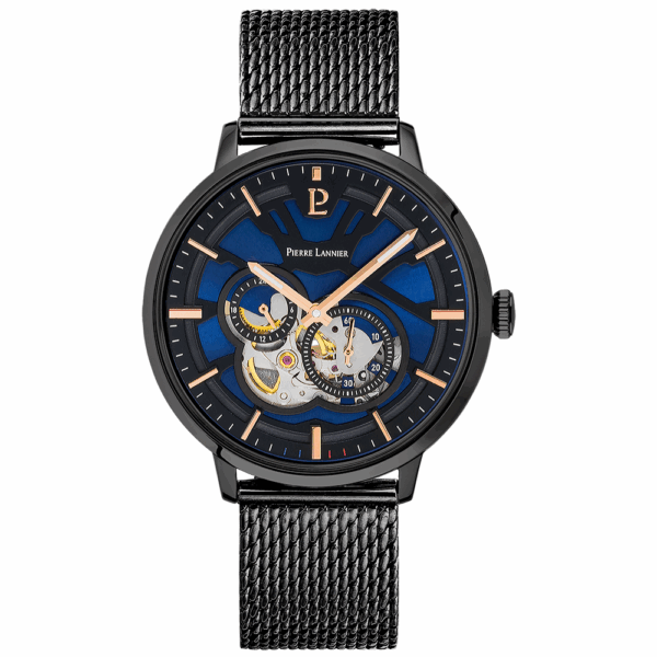 Montre Pierre Lannier Trio Homme Noir et Bleu 335B469