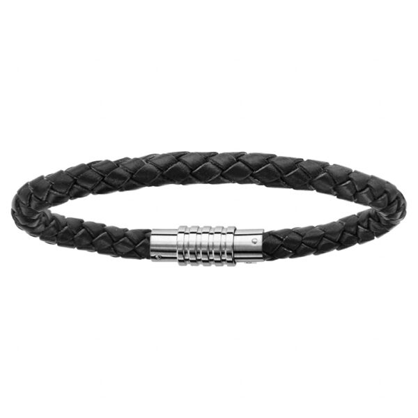 Bracelet Homme Thabora Acier et Cuir B12221n