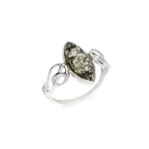Bague Opalook Argent et Ambre verte Ajp3vr