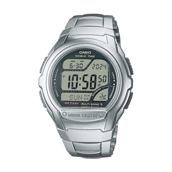 Montre Casio Digitale Wave Ceptor Bracelet Acier WV-58RD-1AEF