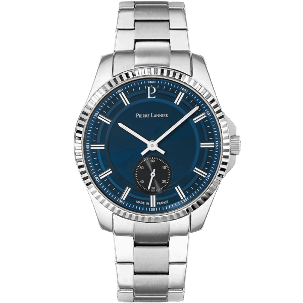 Montre Homme Pierre Lannier Métropolitain Cadran Bleu Acier 246G161